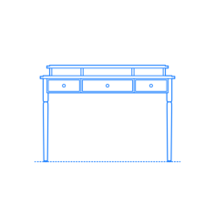 Furniture Makeup Vanity Dressing Table Ikea Tyssedal Dressing Table Contour Svg Vector, Free Vectors File